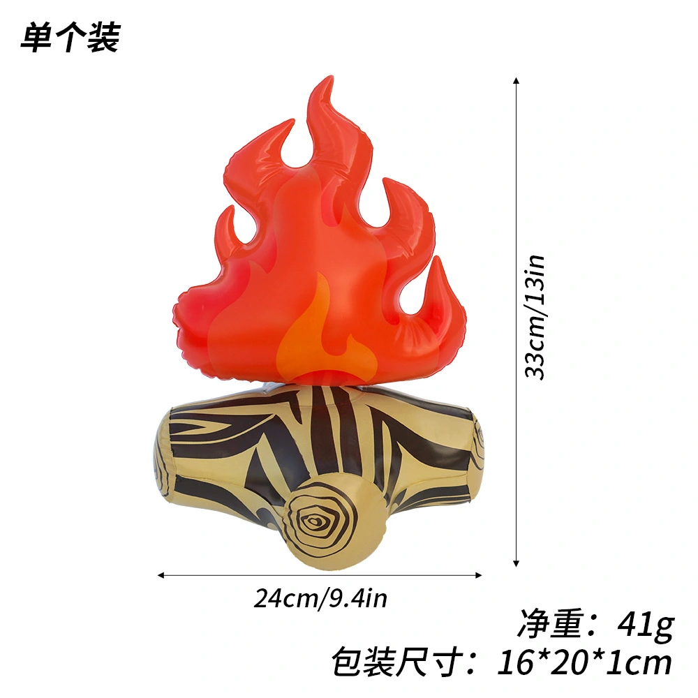 2pcs Inflatable Bonfire Props Campfire Prop Vivid Camp Fire Prop Inflatable Campfire