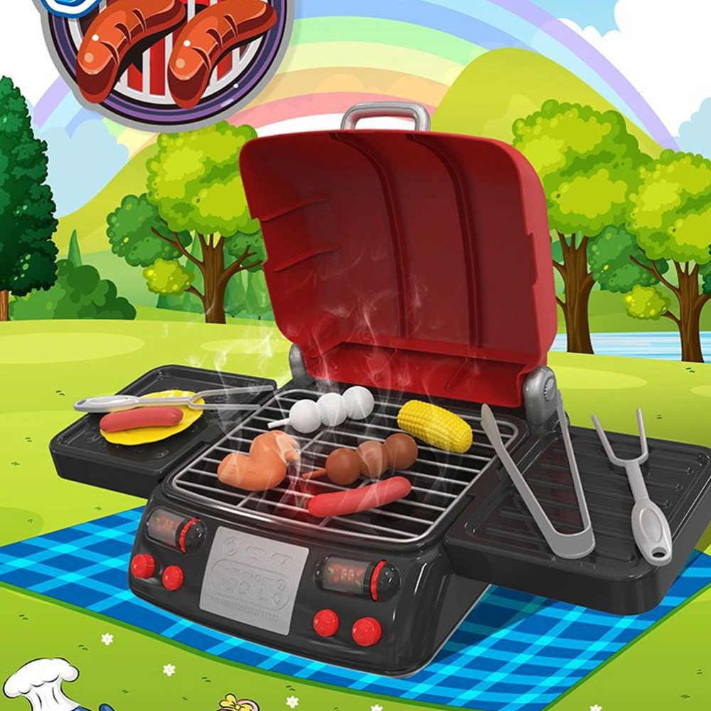 1 Set Creative Electric BBQ Grill Toy Kitchen Pretend Play Toys for Kids Toddler