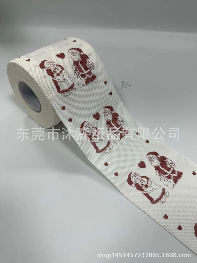 1 Roll Christmas Toilet Paper Party Tissue Paper Toilet Towel Bathroom Toilet Paper Roll