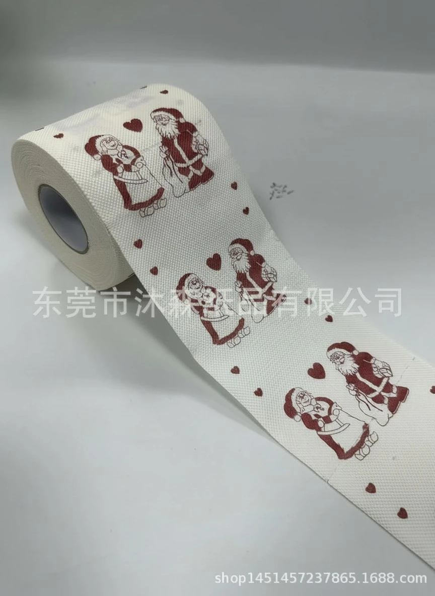 1 Roll Christmas Toilet Paper Party Tissue Paper Toilet Towel Bathroom Toilet Paper Roll