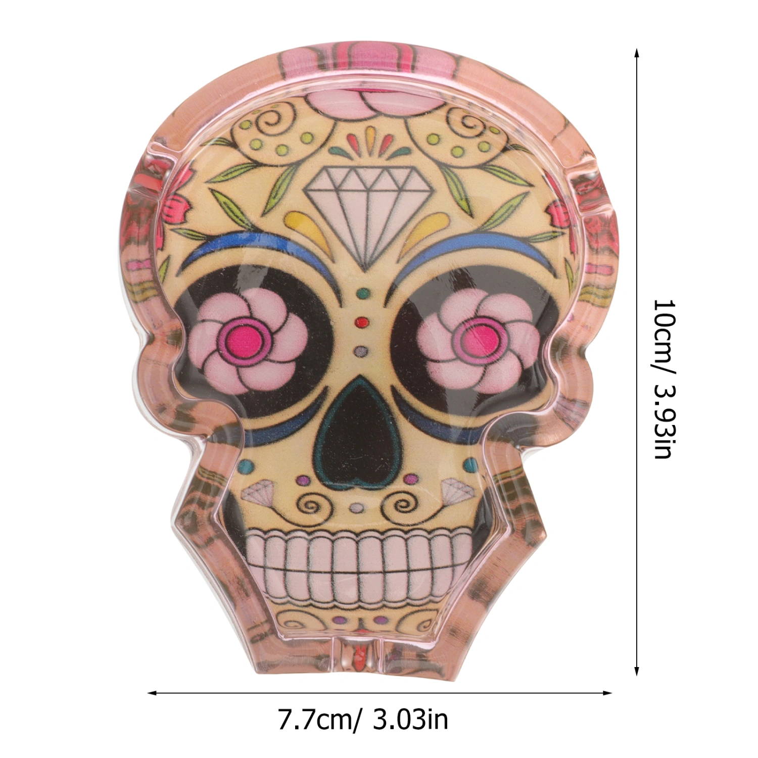 Skull Head Ashtray Decoration Small Ashtray Craft Tabletop Cigarette Ash Holder Resin Ash Container