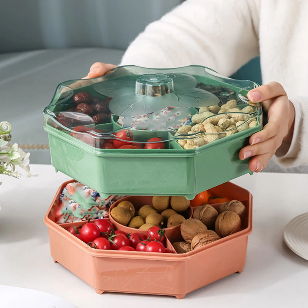 Food Box Dried Fruit Case Desktop Candy Case Compartment Snack Storage Box