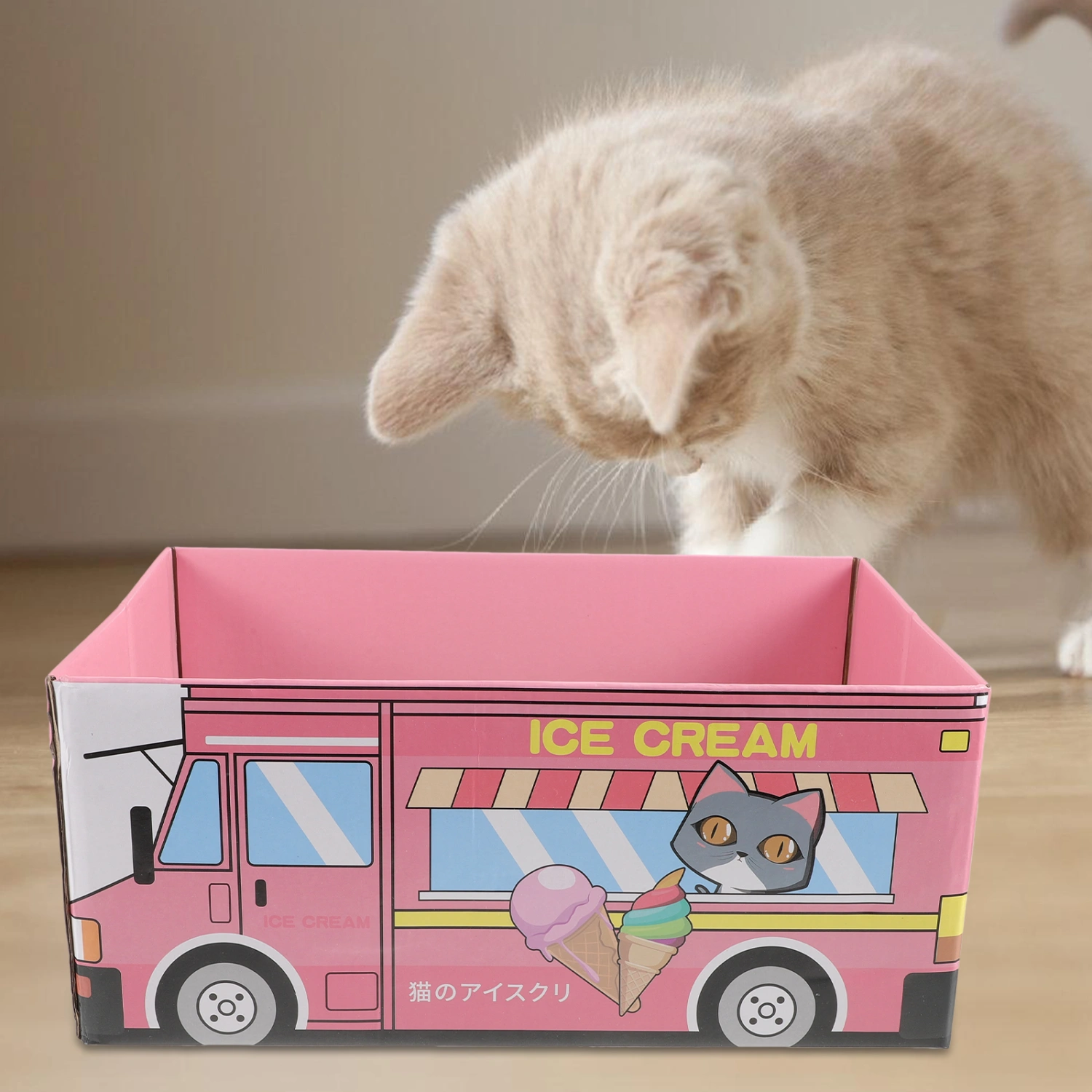 Cat Scratcher Cardboard Pet Cat Sleeping Bed Wear-resistant Cat Scratching Board Small Cat Nest
