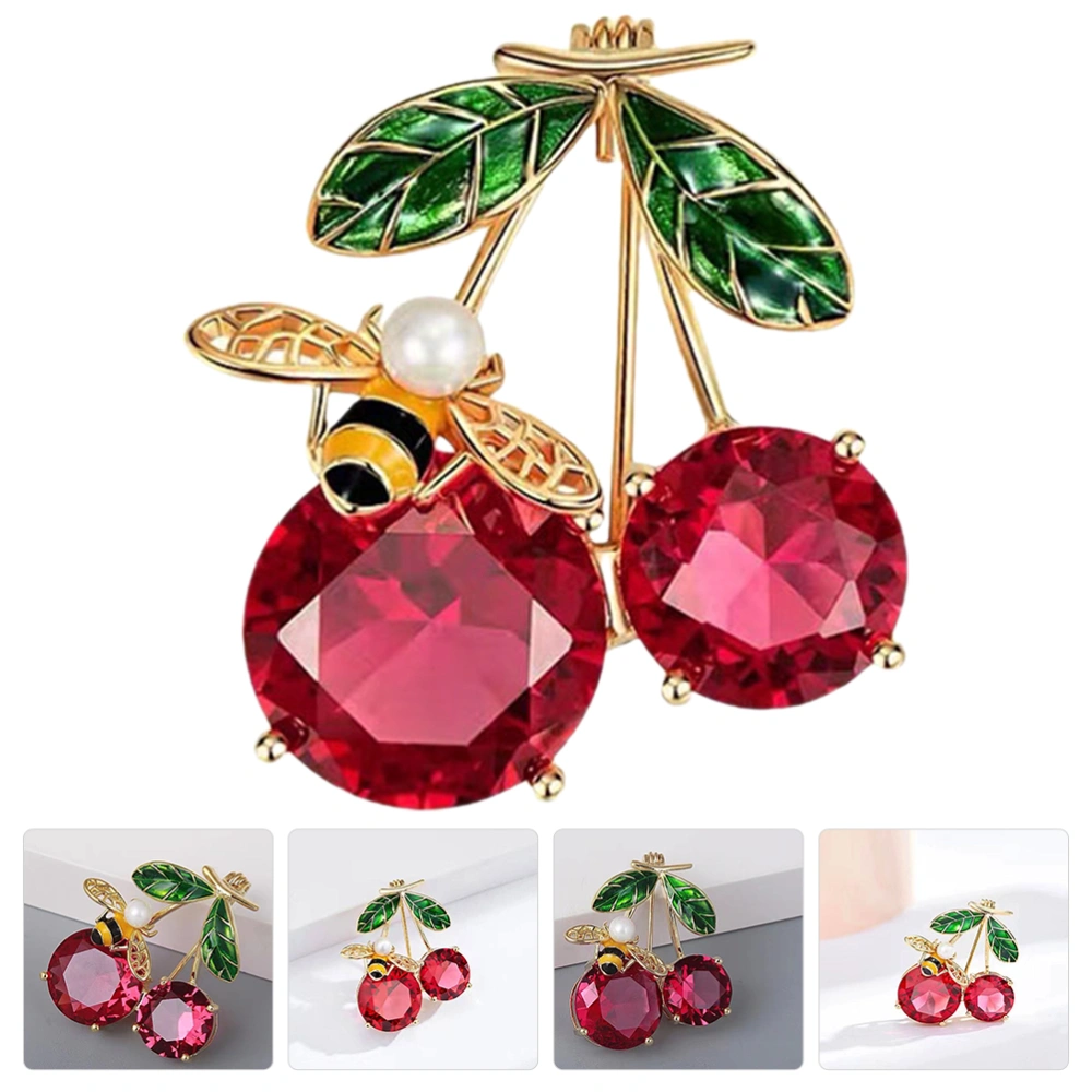 Cherry Pin Decorative Brooch Pin Clothing Lapel Pin Women Clothing Accessory