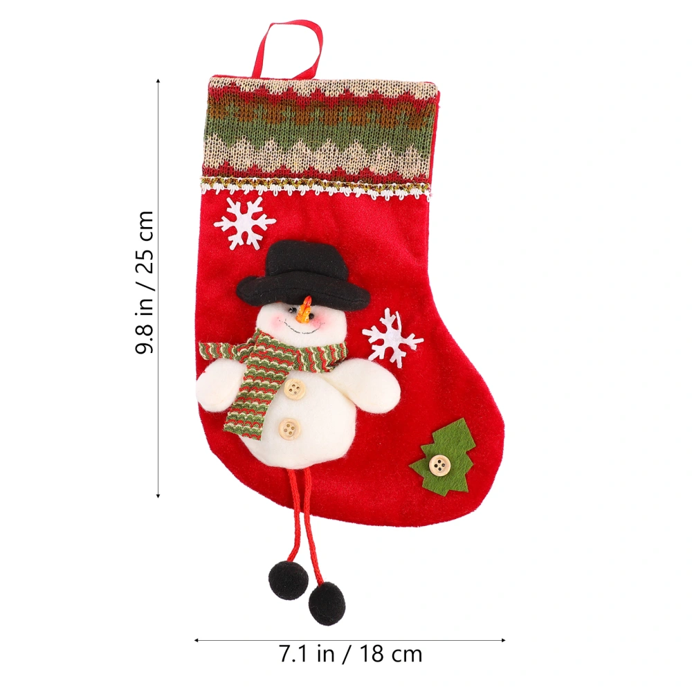 1 Pc Christmas Hanging Stockings Cartoon Candy Bags Hanging Pendant Decoration