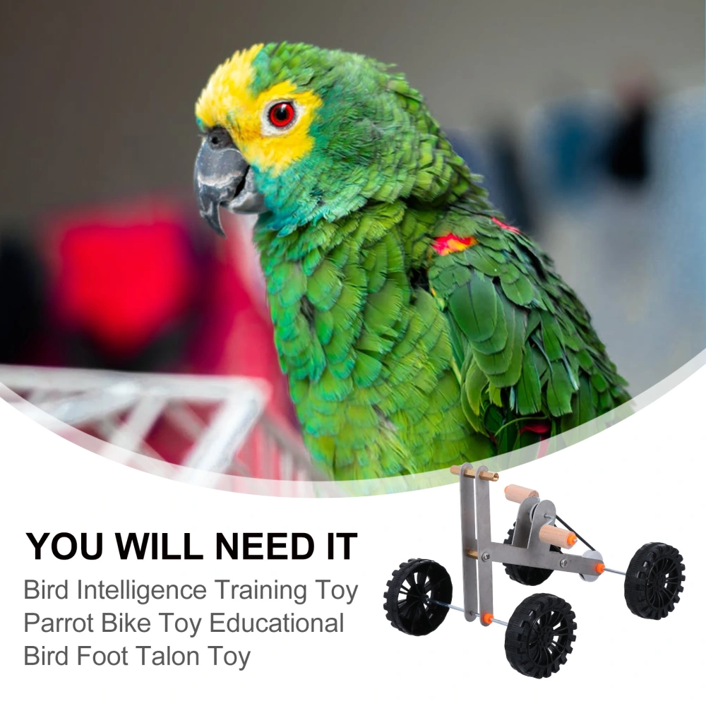 Bird Intelligence Training Toy Parrot Bike Toy Educational Bird Foot Talon Toy