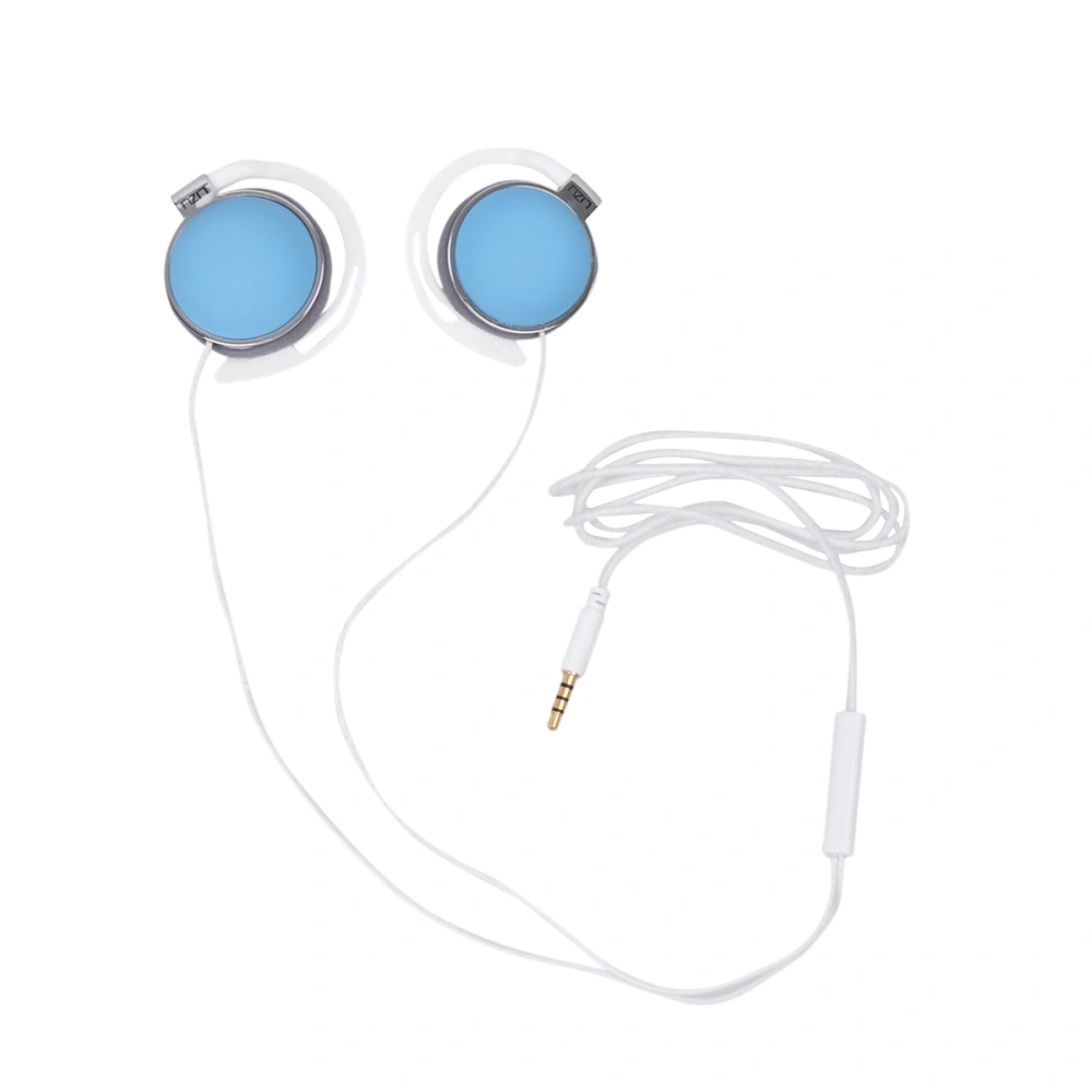 Creative Supra-aural Earphone Sports Wired Headset with Tuning Tip and Earphone Mic Blue