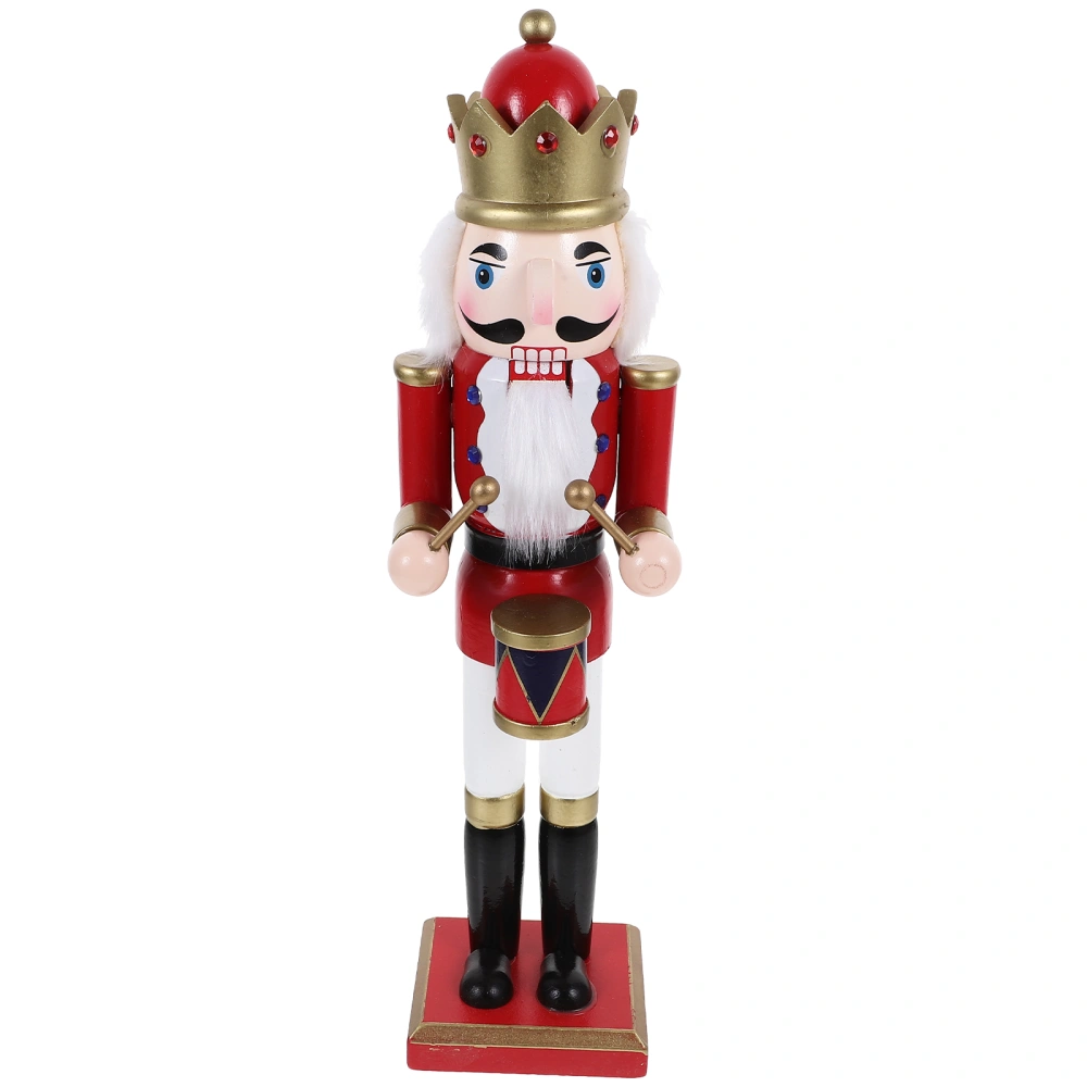 Desktop Christmas Traditional Nutcracker Figure Wooden Nutcracker Soldier Holiday Decor