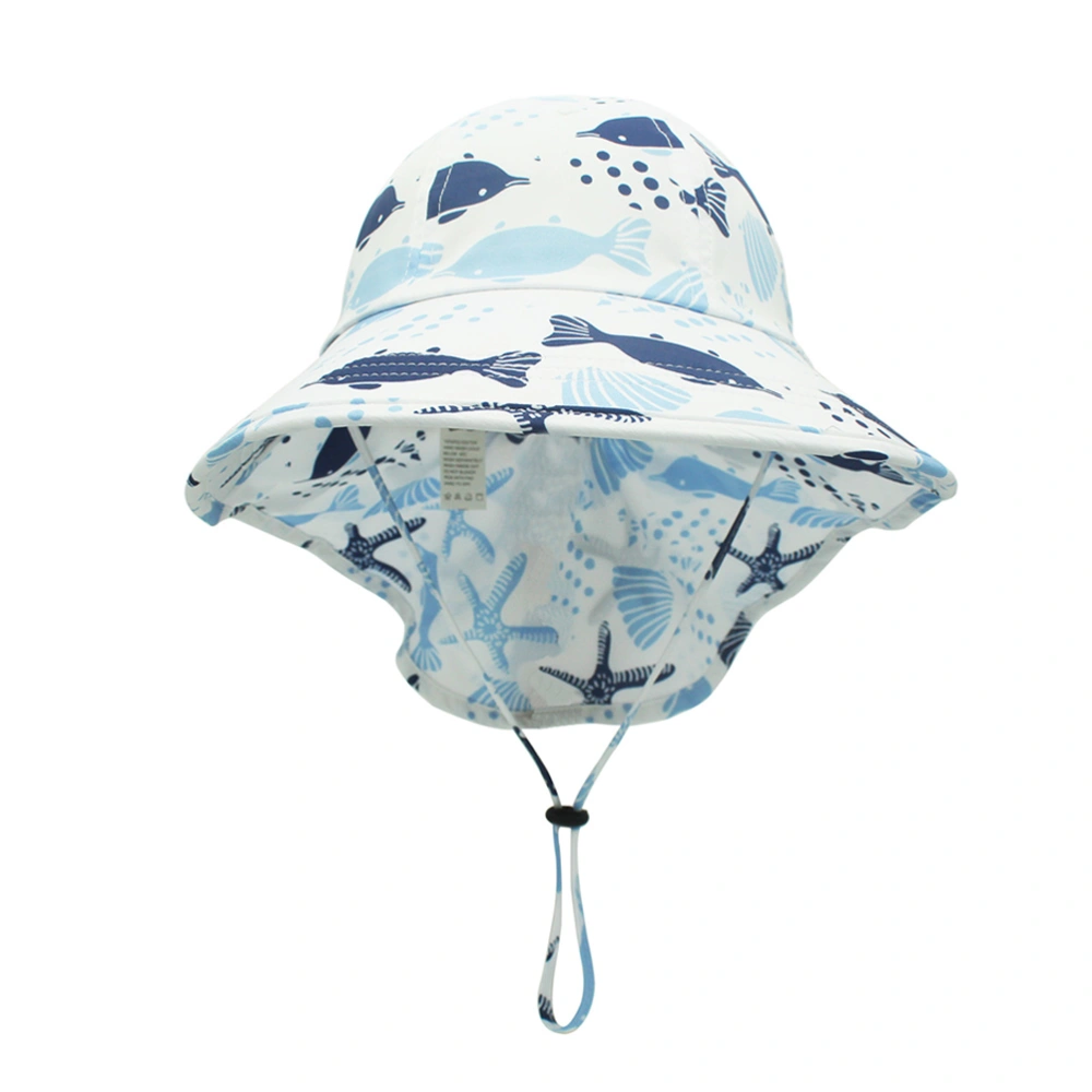 Kid Outdoor Camping Adjustable Fishman Hat UPF 50+ Sun Hat with Neck Flap