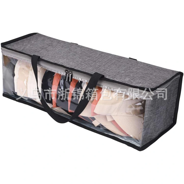 Wide Hat Storage Bag Foldable Hat Storage Case with Handles for Home Dorm