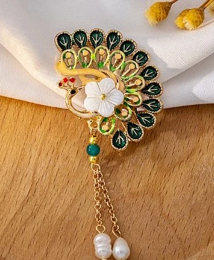 Peacock Brooch Women Clothes Lapel Pin Animal Brooch Decoration for Suit Hat Scarf Bag