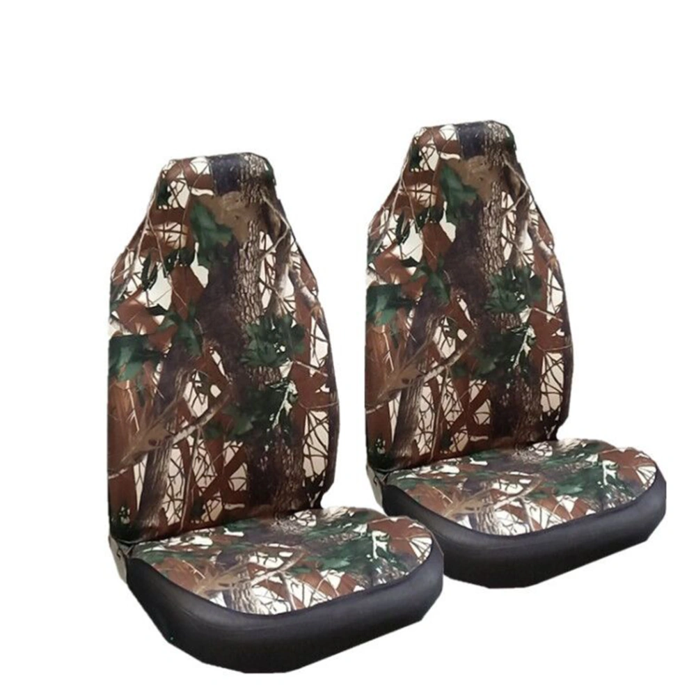 2pcs Universal Camouflage Front Seat Cover Bucket Seat Cover Blanket Pad Protectors for Car SUV Truck