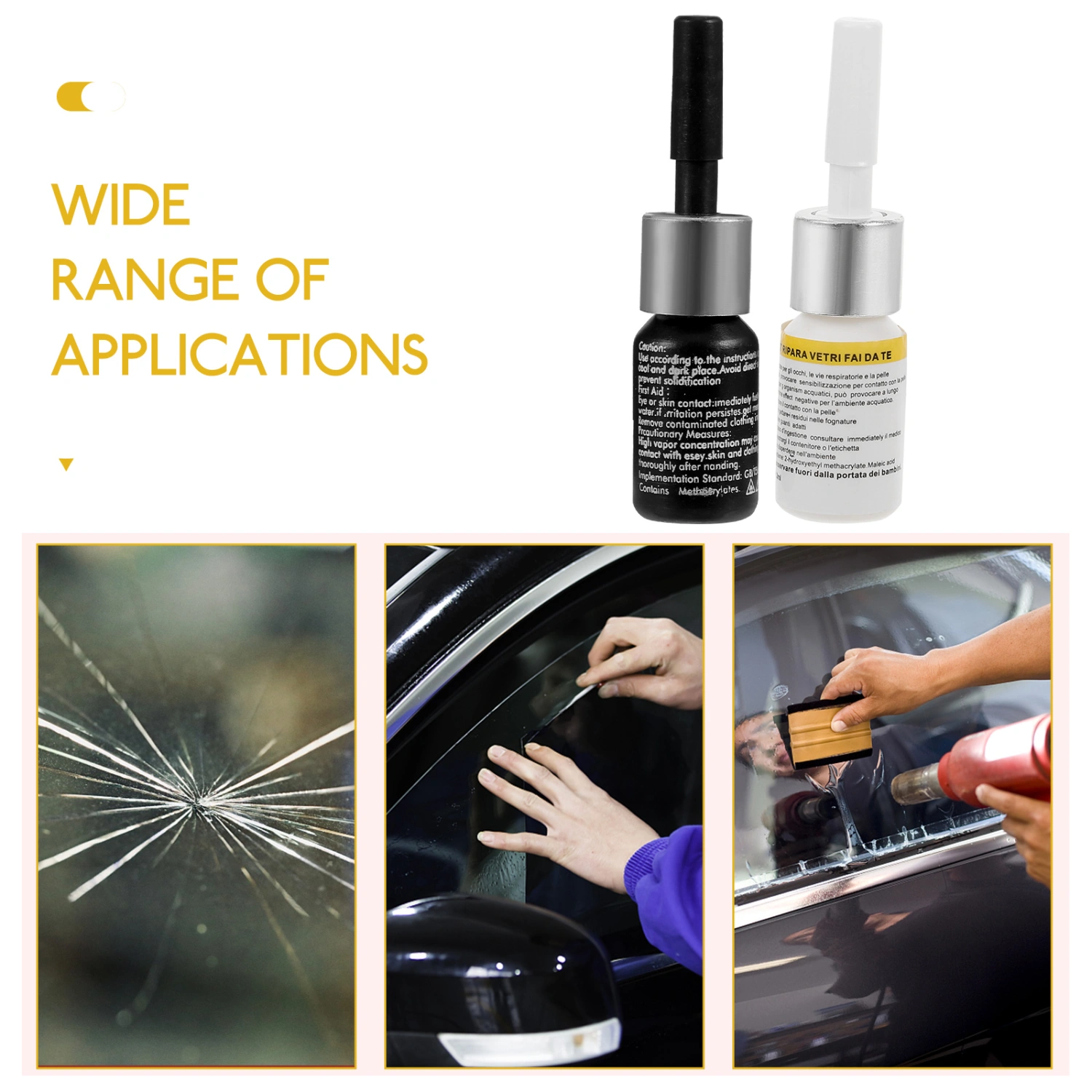 1 Set Windshield Repair Kit Glass Repair Supplies Windshield Crack Repair Kit