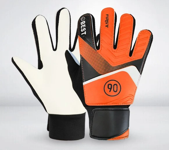 1 Pair of PU Goalkeeper Gloves Anti-slide Training Gloves Soccer Match Supply