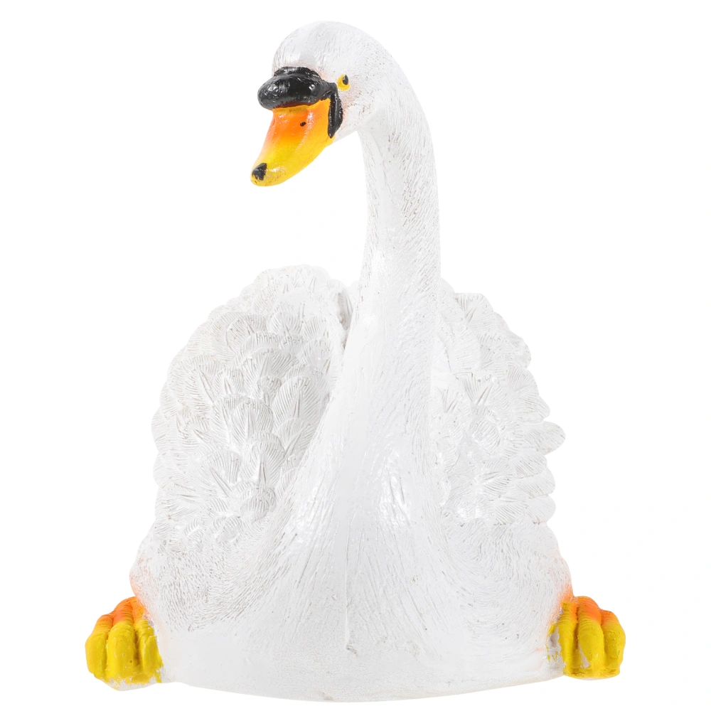 Artificial Swan Statue Decor Garden Floating Swan Ornament Household Swan Decor