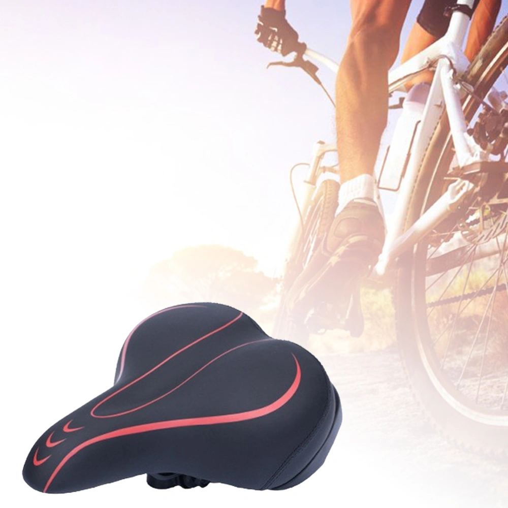 1pc Thickened Saddle Absorption Cushion Comfortable Seat (Red)