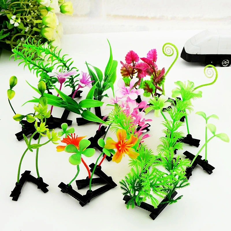 30pcs Vivid Plant Bean Sprout Hair Clips Realistic Plant Barrettes Hair Accessories