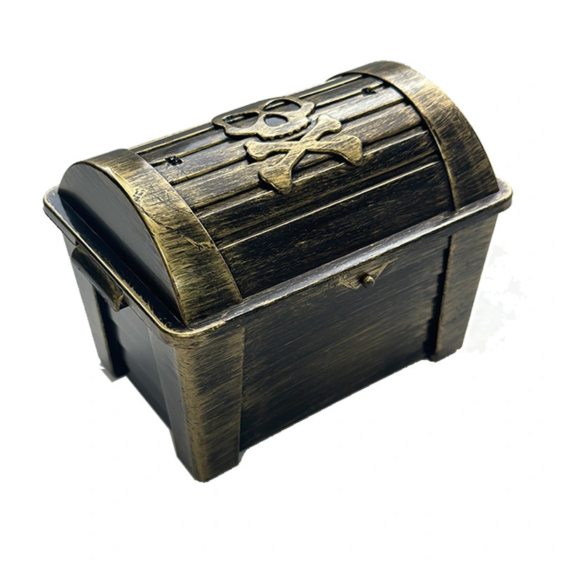  Pirate Treasure Chest Prop Antique Simulation Treasure Box Piggy Bank Decor