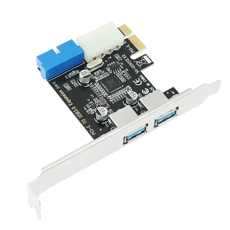 PCI-E USB Adapter 2 Ports Expansion Card Computer PCI-E Double USB Converter