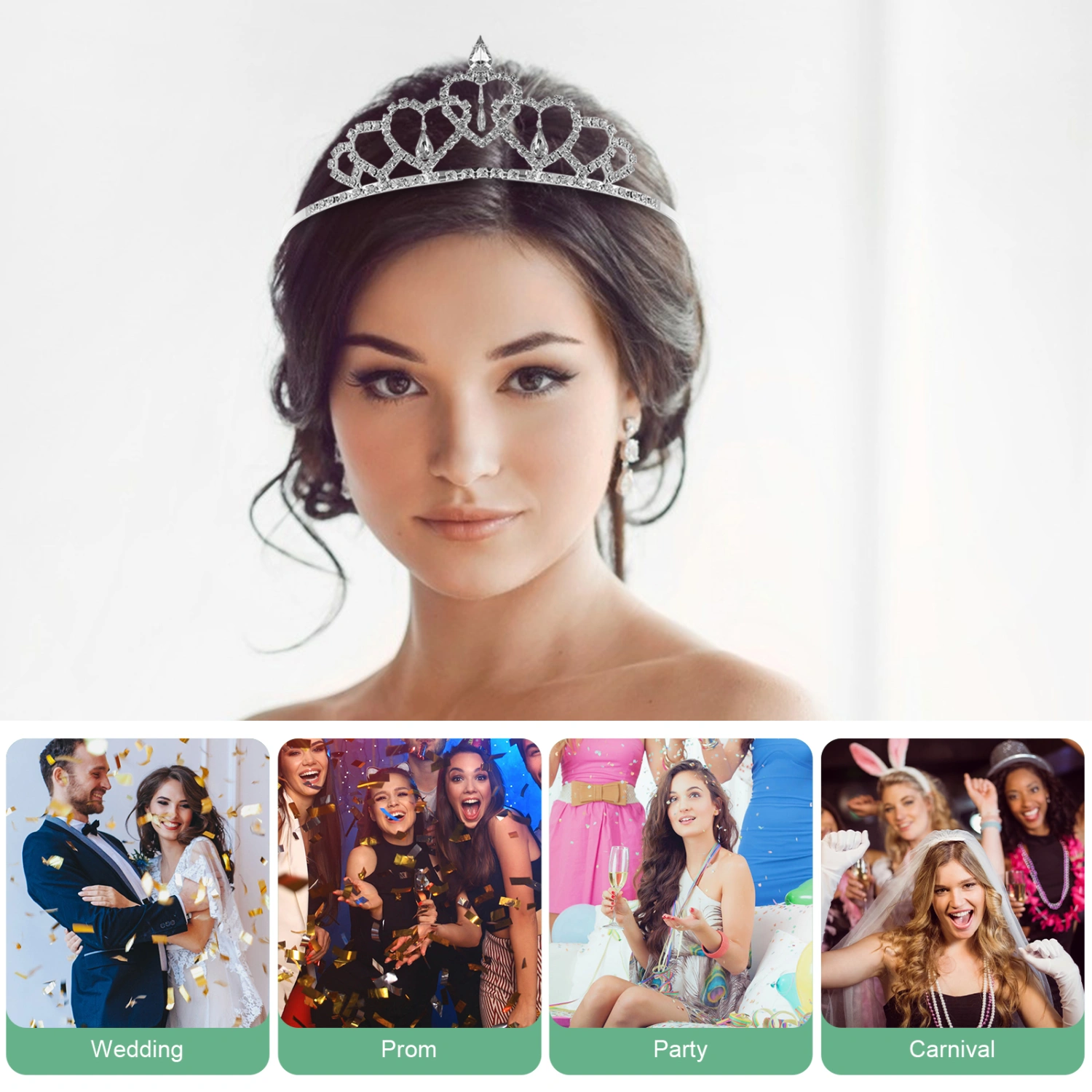 Party Crown Headpiece Bridal Crown Wedding Bride Crown Decorative Crown for Girl