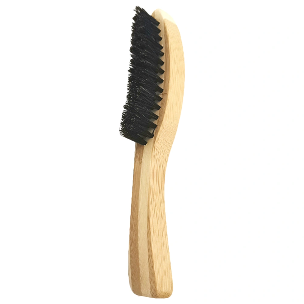 Long Handle Brush Portable Solid Wood Beard Brush Practical Beard Cleaning Brush  for Home Barber Shop Salon