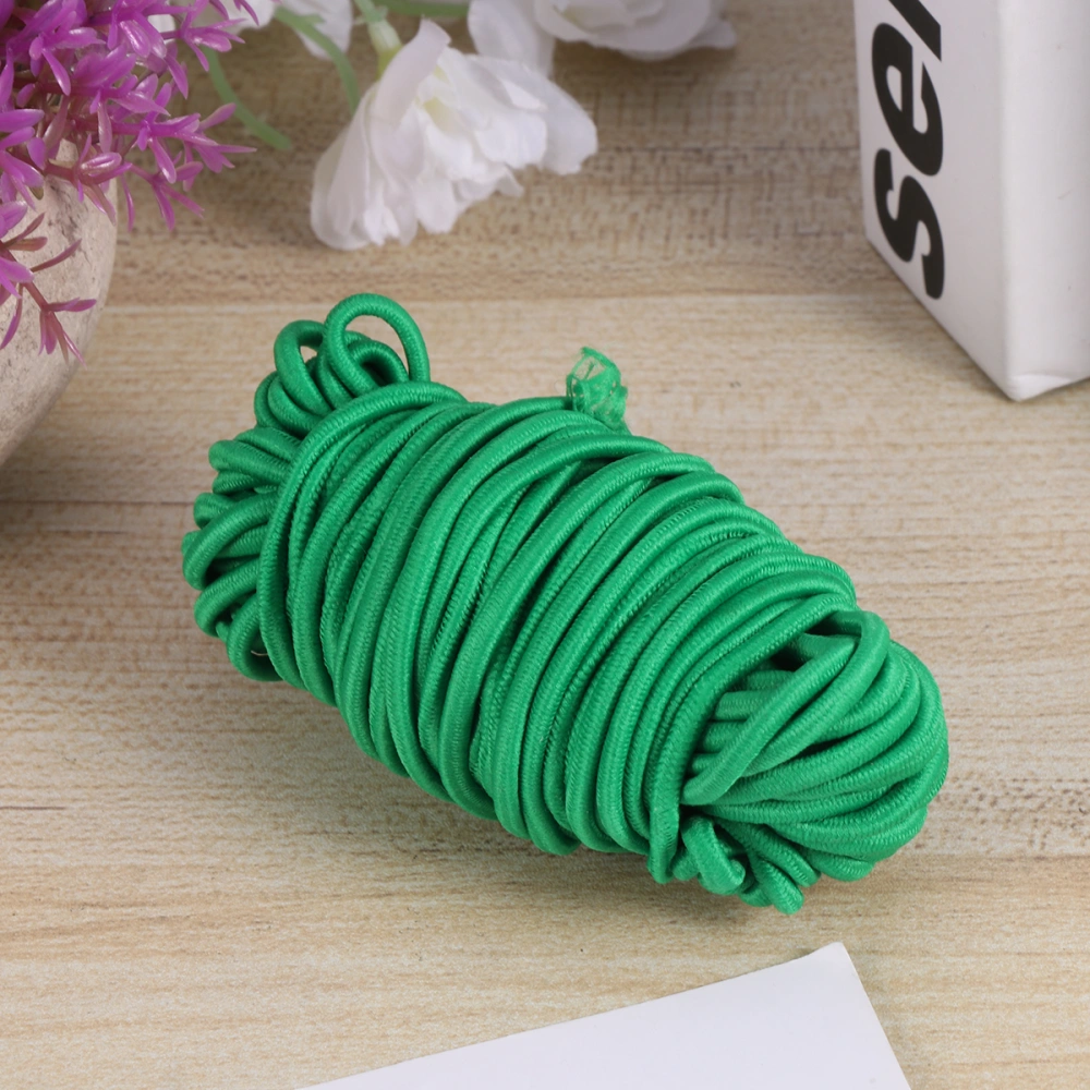 1PC 10M Long Round Stretch Rope Rubber Band Elastic Cord Multi-purpose Elastic String Sturdy Elastic Rope for Store Home Use Green