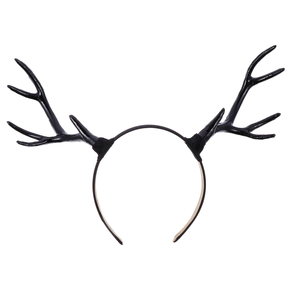 Christmas Black Elk Antler Headband Decorative Hair Accessories Party Favors