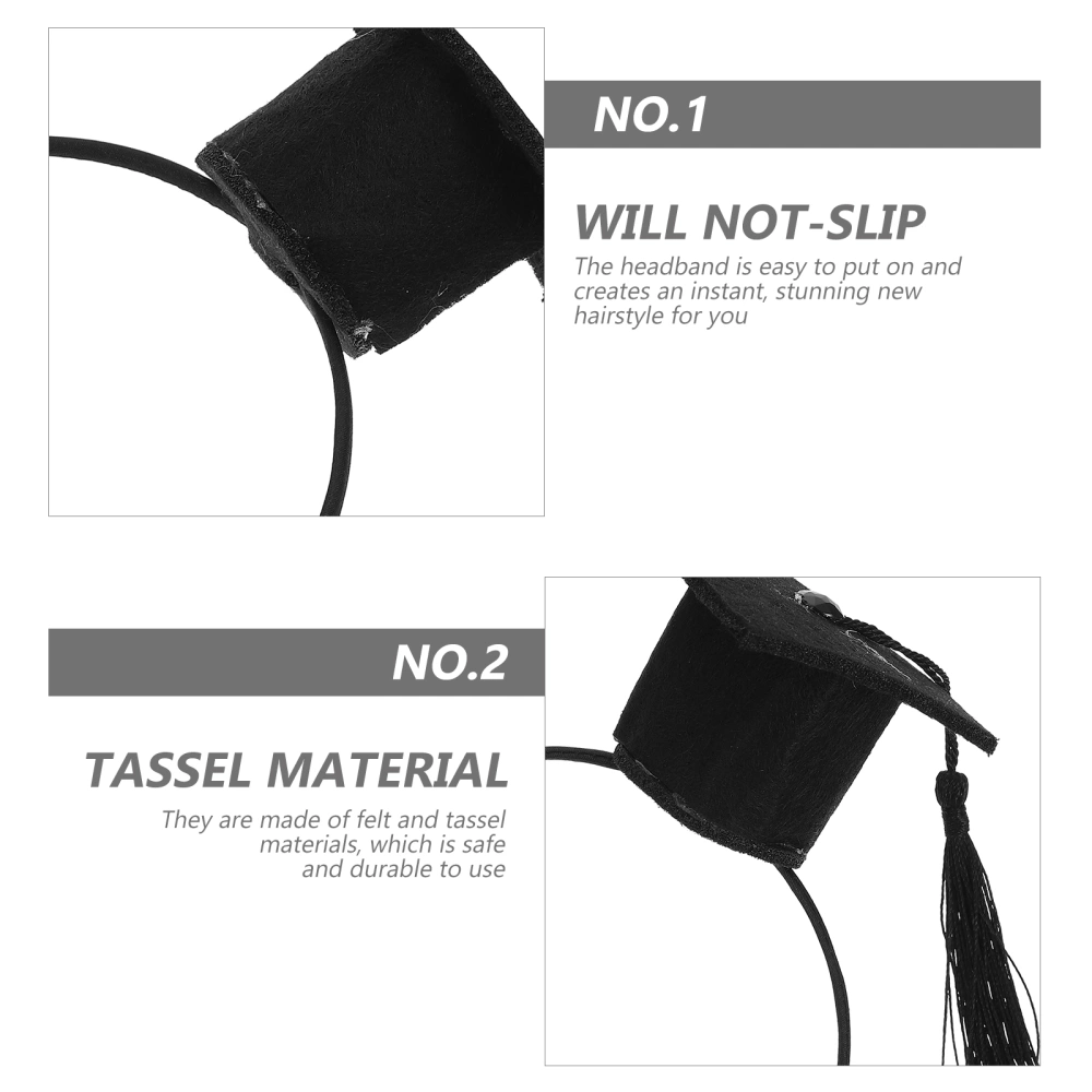 Graduation Theme Headband Doctoral Hat Hair Band Headband for Graduation Students