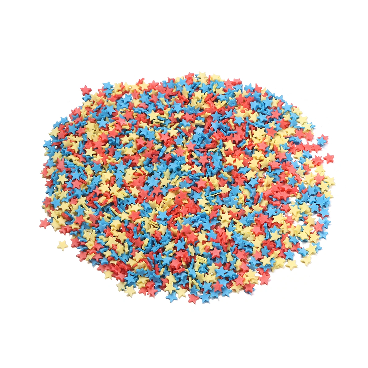 100g/Pack Mini Candy-colored Clay Star Shape Sprinkles Polymer Clay Charms Filler Pieces for DIY Phone Case Decor Handmade Arts Crafts (Mixed Color)