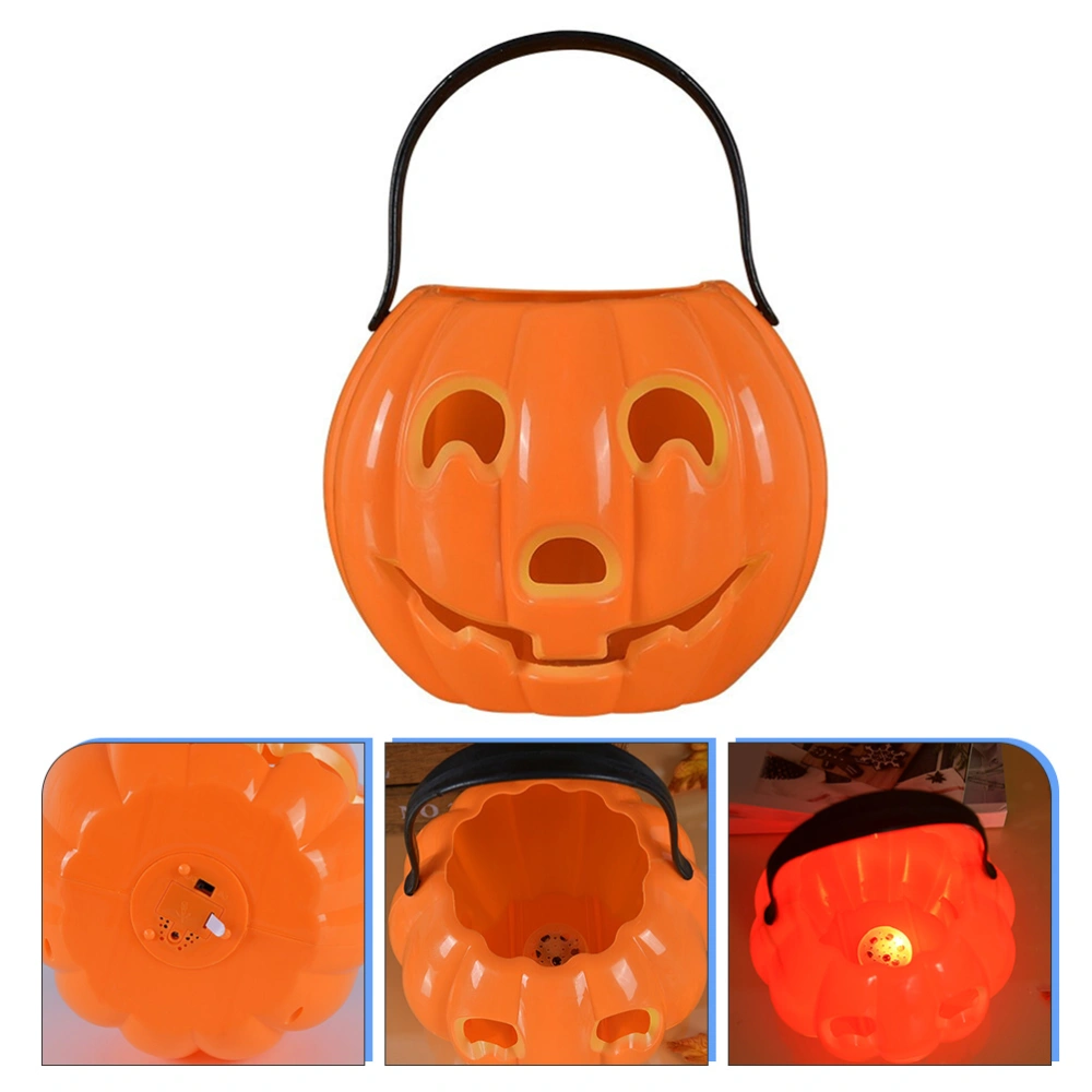 Candy Bucket Halloween Light Up Candy Bucket Handheld Candy Gift Treat Bucket