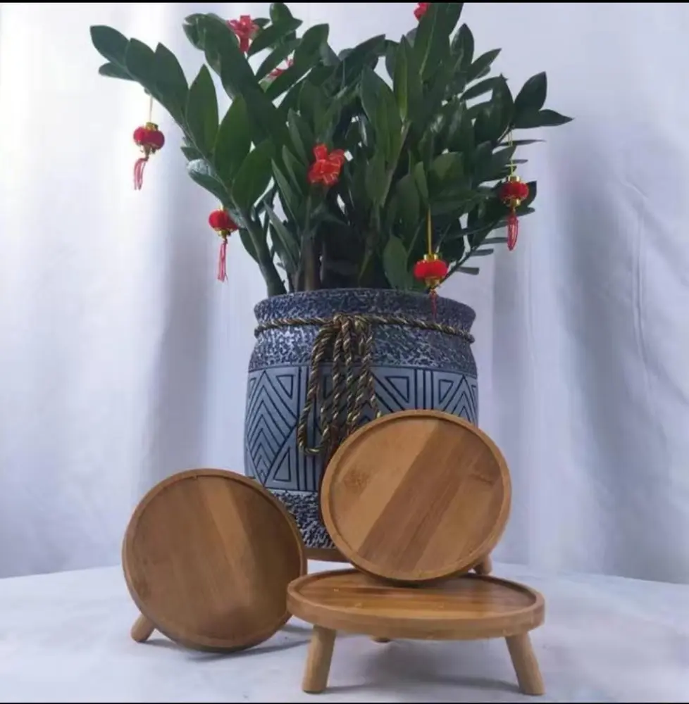 Wooden Plant Stand Wooden Potted Plant Riser Household Planter Holder Home Flower Plant Riser