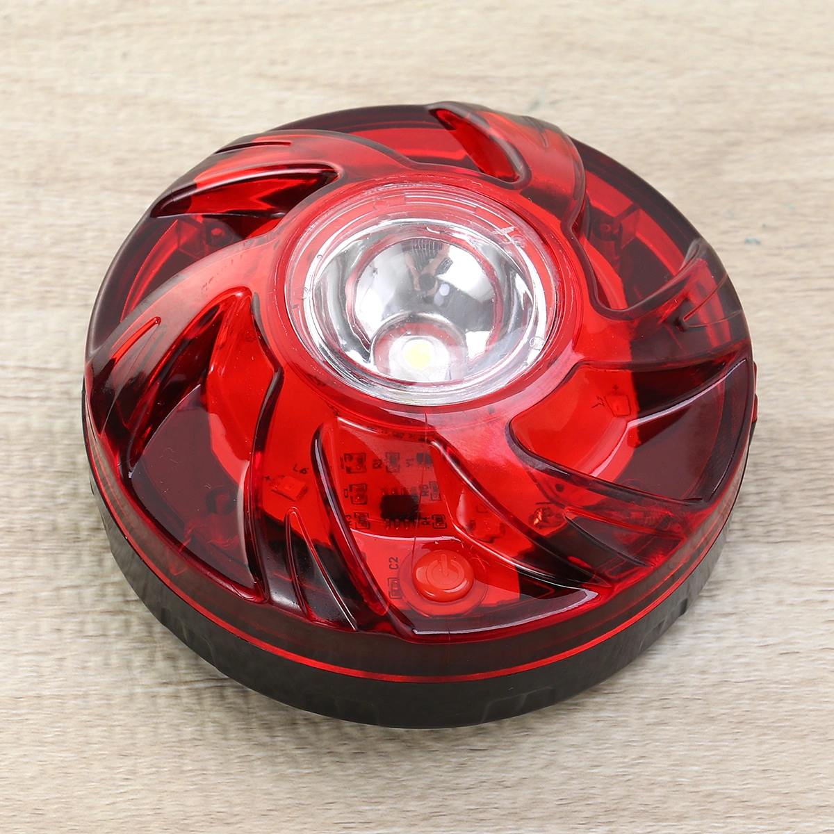 LED Flashing Warning Light Caution Emergency Lights Magnetic Beacon Strobe Light Vehicle Maintenance Warning Light (Red)