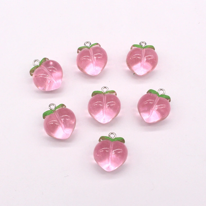 10pcs Peach Fruit Charms Pendant Charms Sweet Earrings Necklace Charms for Jewelry Making