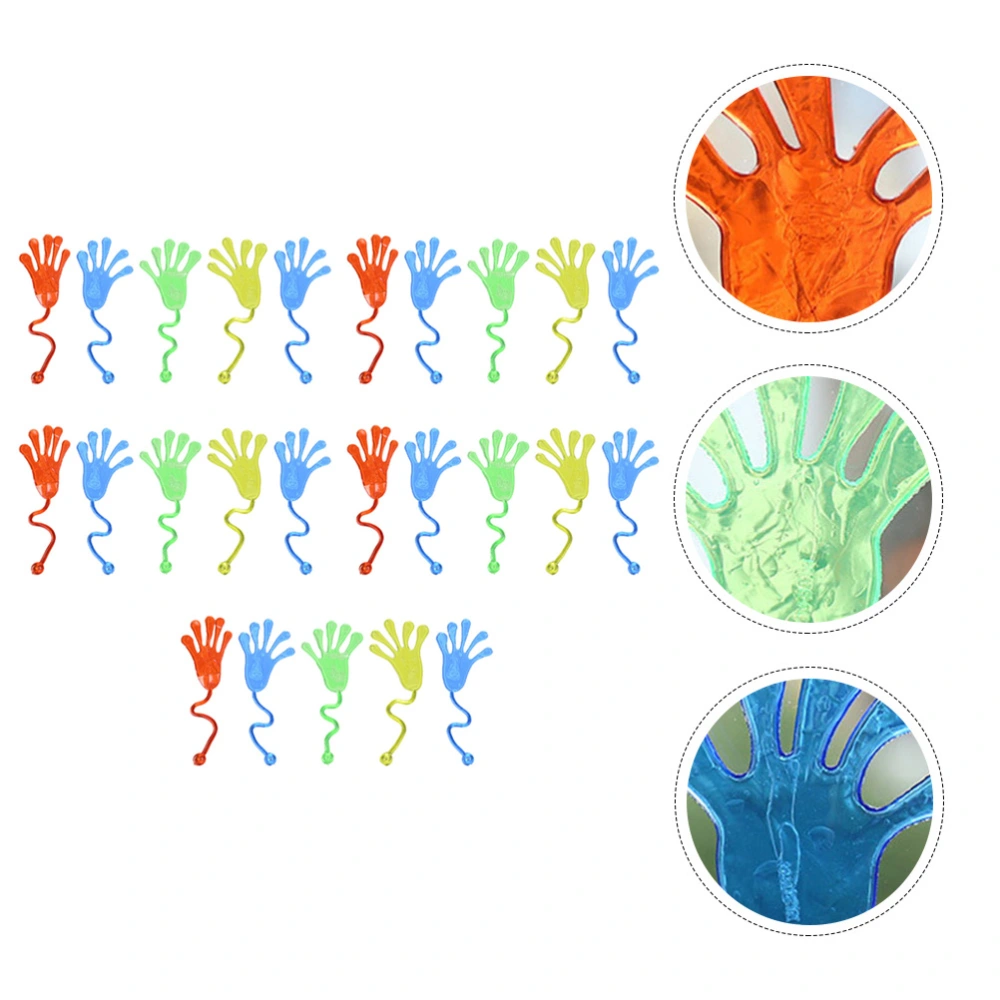 25pcs Sticky Palm Toys Children Funny Sticky Palm Toys Creative Stretchy Toys Funny Sticky Palm