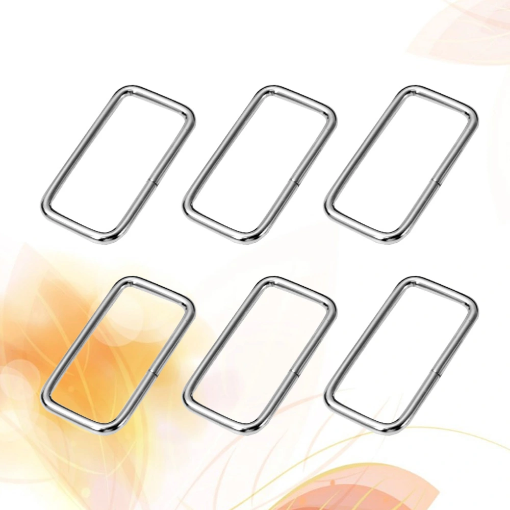 100pcs Metal Buckle Ring Zinc Alloy Strap Keeper for Shoes Belts Bags Strap (Silver)