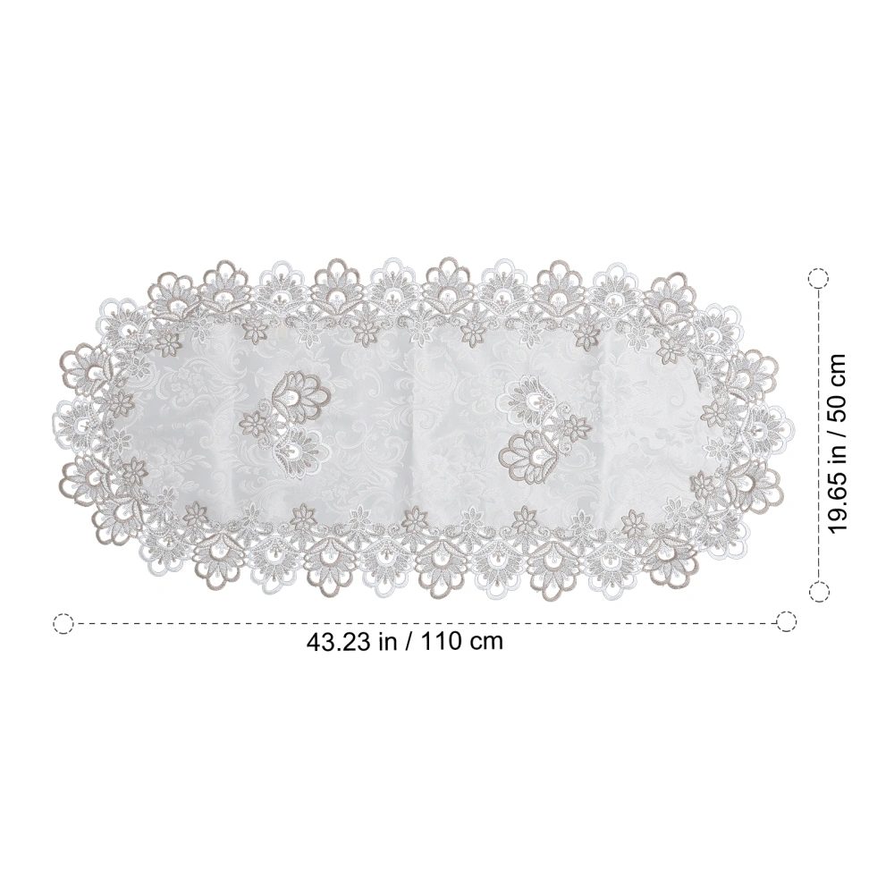 Elegant Oval Table Runner Lace Table Runner Dining Room Wedding Table Decoration