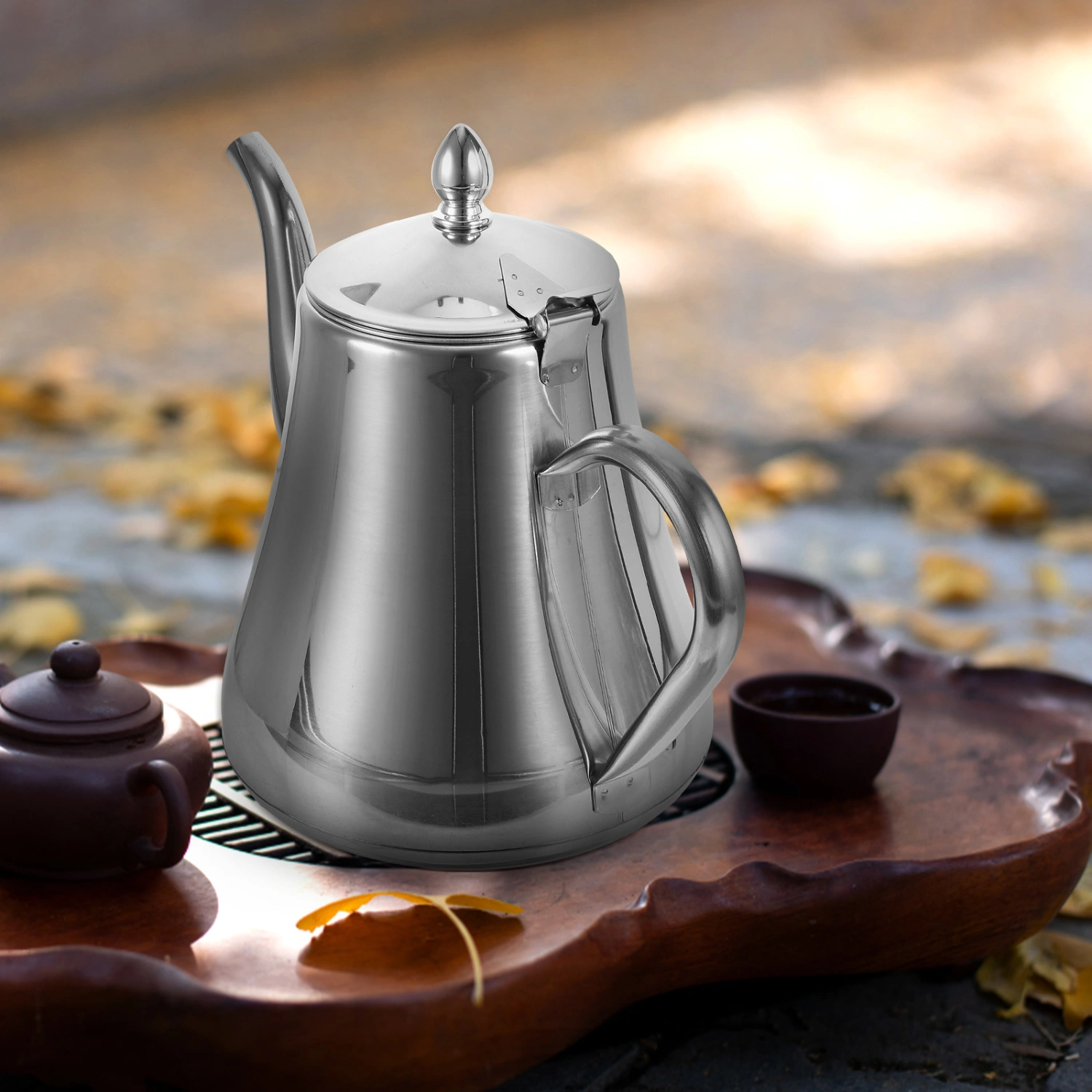 Stainless Steel Tea Pot With Removable Teapot Infuser Restaurant Teapot Household Tea Kettle