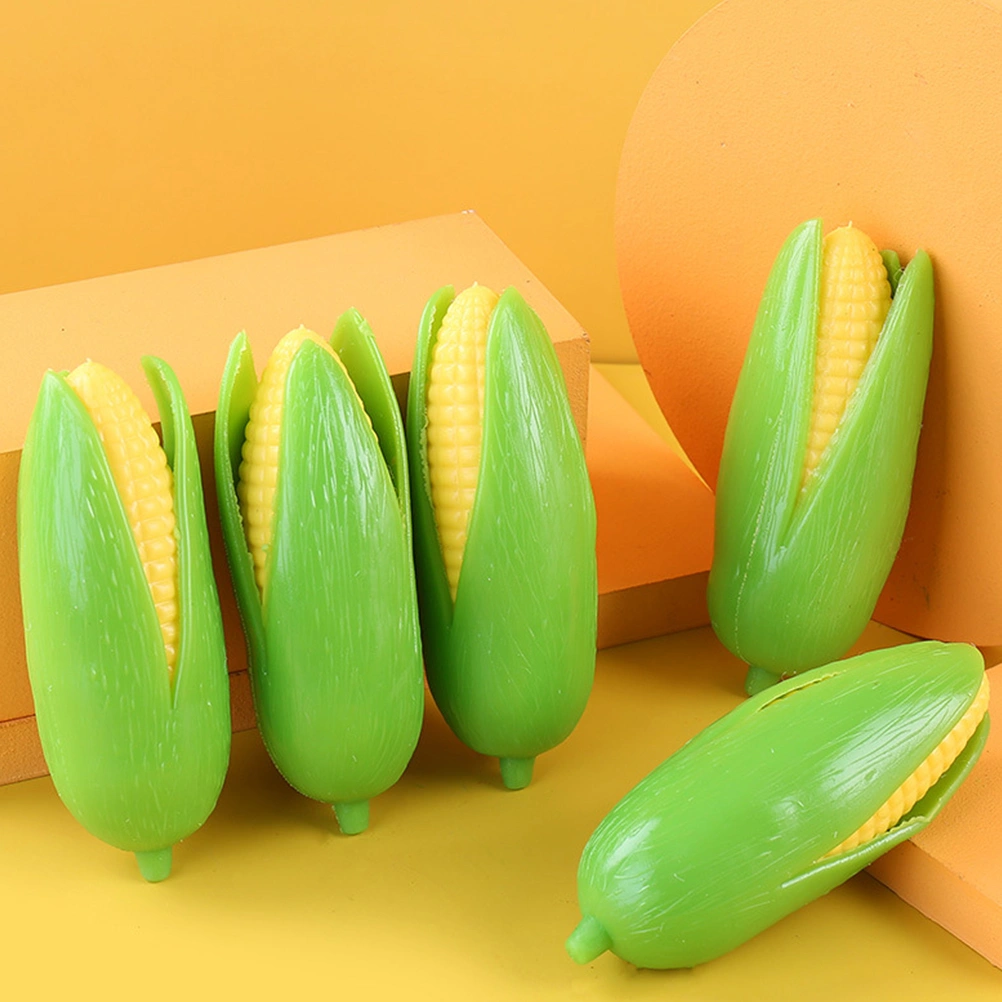 4pcs Vegetable Stretchy Toys Interesting Corn Squeeze Toys Adorable Decompression Toys