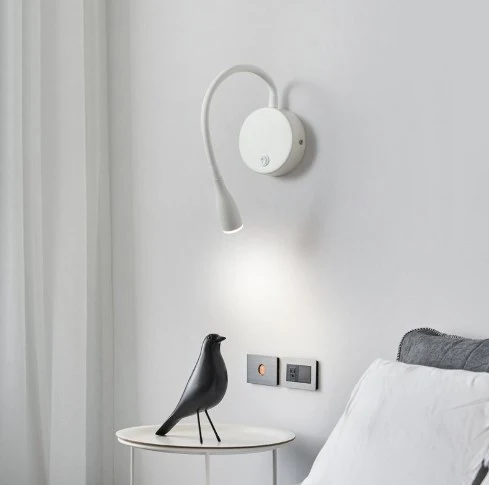 Wall Lamp 3W Flexible Hose Bedside Lamp Modern Reading Light Bedside Lamp