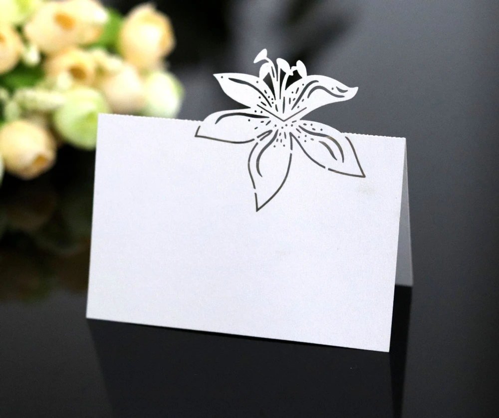 50PCS Blank Tent Name Cards Name Place Cards for Wedding Table Reserved Seating