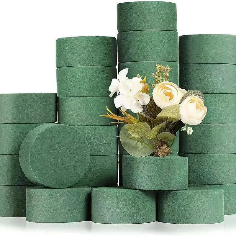 8Pcs Round Floral Mud Blocks for Fresh Artificial Flowers DIY Flower Mud Blocks Multi-use Flower Mud