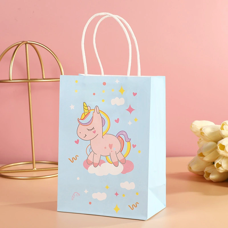 12pcs Unicorn Party Favor Gift Bags With Handles Unicorn Goodie Bags Paper Gift Bags