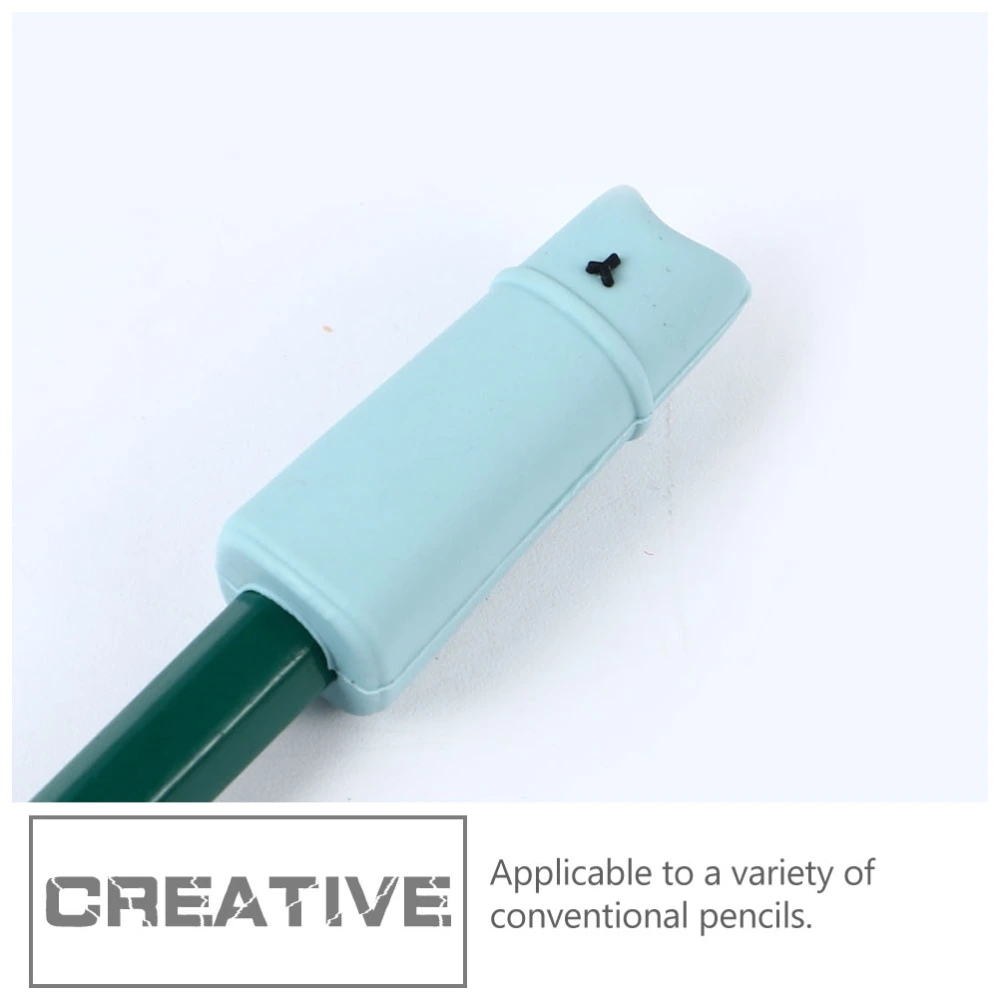 10Pcs Cartoon Pencil Caps Pencil Covers Pencil Extenders Pencil Protectors (Random Style)