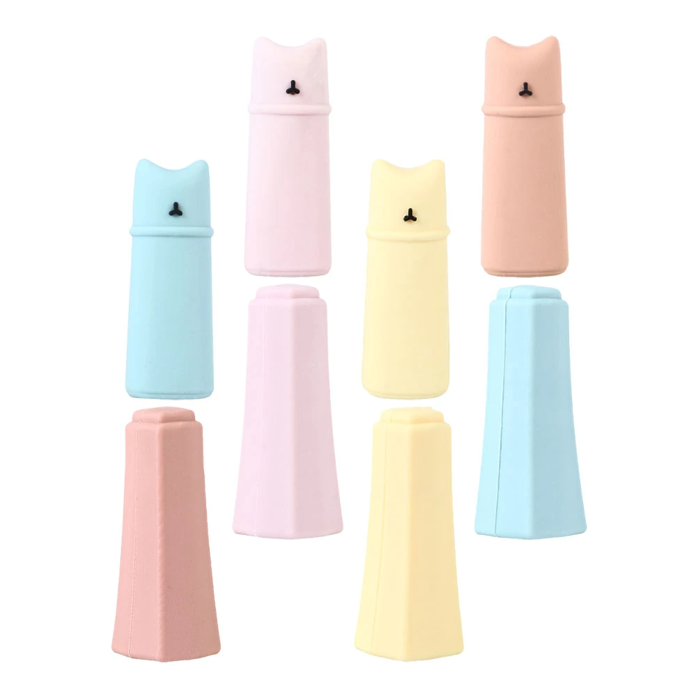 10Pcs Cartoon Pencil Caps Pencil Covers Pencil Extenders Pencil Protectors (Random Style)
