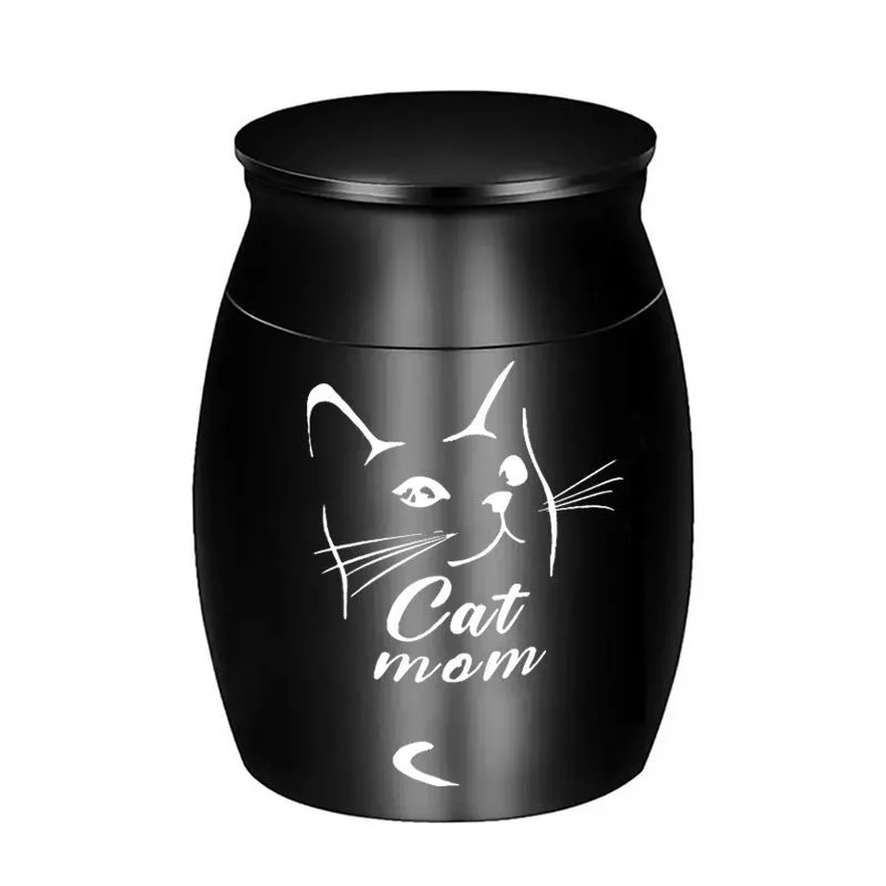 Alloy Pet Urn Cinerary Casket Memorial Cremated Box Small Cat Ashes Keepsake Container