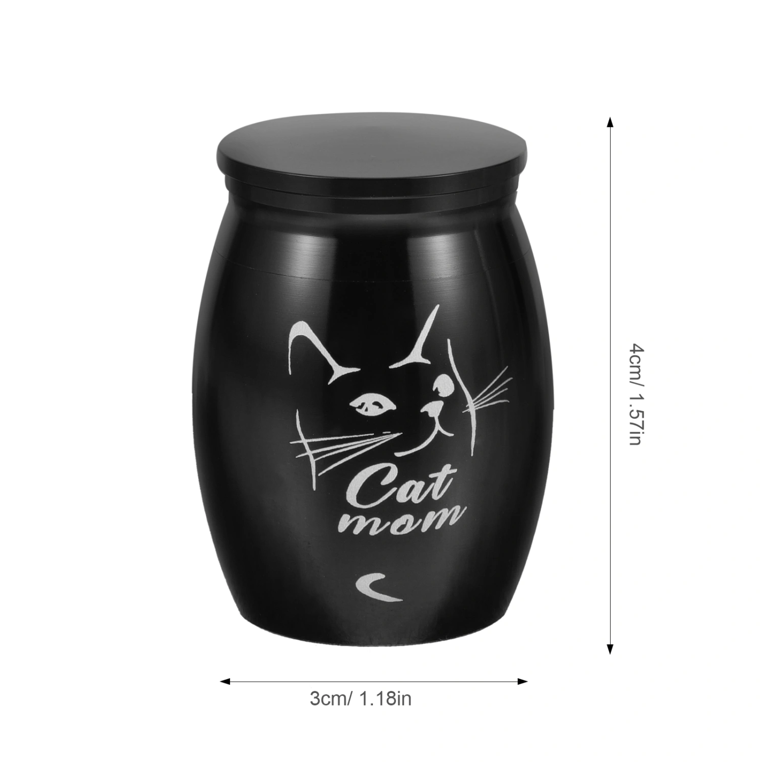 Alloy Pet Urn Cinerary Casket Memorial Cremated Box Small Cat Ashes Keepsake Container