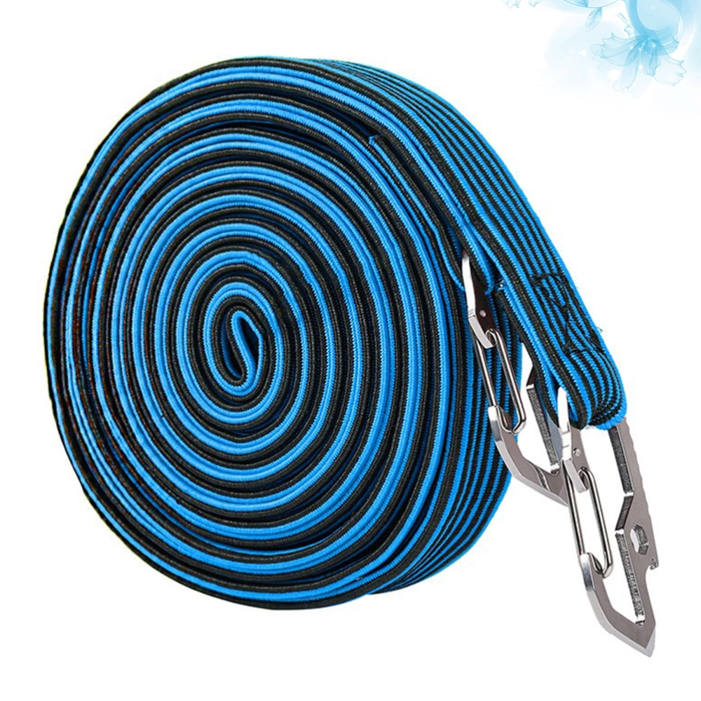 Bike Strap Simple Metal Durable Useful Motorcycle Trunk Luggage Elastic Fixed Rope (2 Meters Blue)