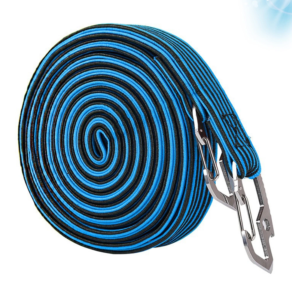 Bike Strap Simple Metal Durable Useful Motorcycle Trunk Luggage Elastic Fixed Rope (2 Meters Blue)