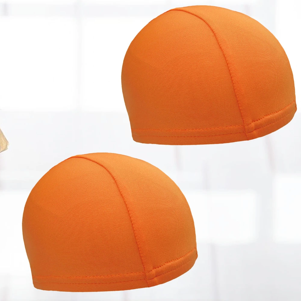 2PCS Riding Sports Liner Helmet Quick-drying Inner Outdoor Cycling Hat for Running (Orange)