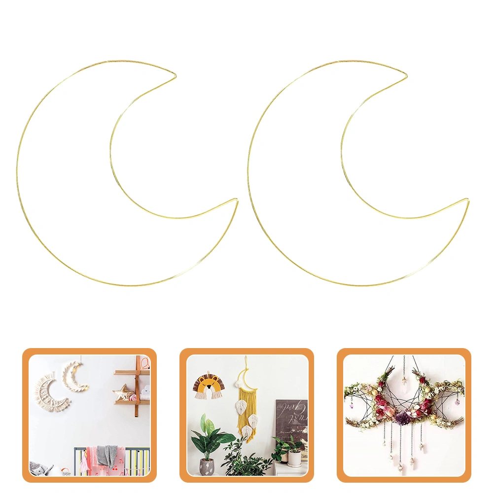 2pcs Dream Catcher Rings Metal Macrame Hoops Dream Catcher Wreath Making Frame